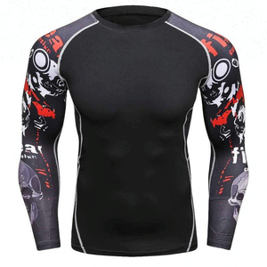 <b>Men's</b> Long Sleeve Rash Guard <b>Turtleneck</b> Neoprene Jersey Color Blocked <b>Red</b> Black Gray Moisture Wicking UV Protection Summer - Product Image 3
