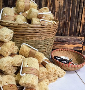 Éponges de bain de haute qualité, 4 pièces, Luffa/loofah - Product Image 4