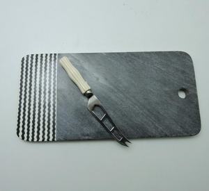 Planche à fromage en marbre de résine de vente directe d'usine avec des blocs à découper en bambou de Gadgets de coupe pour l'usage de cuisine - Product Image 2