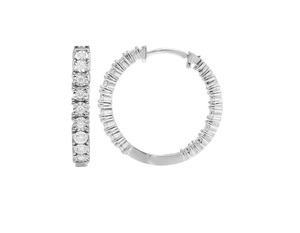 ทอง14K 0.30TCW ธรรมชาติลวงตาชุดต่างหูเพชรห่วงต่างหูเพชรหรูหรา - Product Image 1