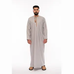 ผู้ชายThobes-มุสลิมAbaya-ผู้ชายมุสลิมThobe Thoub Thaub Thawb-Custom 100% Cottonแฟชั่นMens
