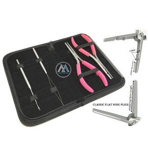 Alicates para extensiones de cabello para Nano Micro iTips Stick Tips Herramienta de acero inoxidable dorado - Product Image 6