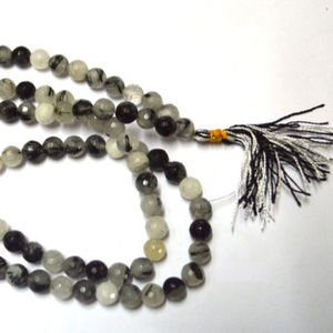 Pedido en línea de cuarzo negro, rutilo, Jap Mala - Product Image 1