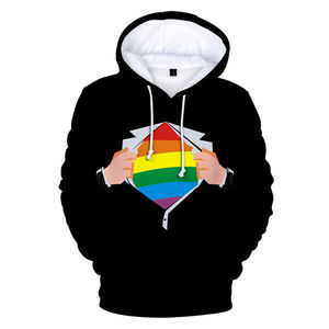 LGBT Gay 3D เสื้อสเวตเตอร์มีฮู้ด,เสื้อแขนยาวใส่ได้ทั้งชายและหญิงดีไซน์ใหม่พิมพ์ลายได้ตามต้องการปี100 - Product Image 5