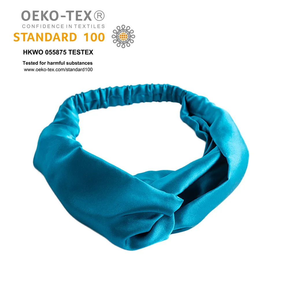 Ipek Headbands100 % dut ipek elastik başkanı Wrap sıkı Hairband ipek saç aksesuarları