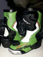 Bottes de Moto en cuir microfibre, pour motocyclette, motard Pro, vitesse, chaussures de course, Motocross,