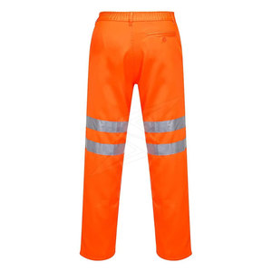 Pantalon réfléchissant imperméable à haute visibilité, pantalon de sécurité jaune à rayures avec poches multiples - Product Image 6
