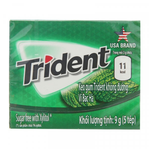 Trident Gum Đường Miễn Phí Mint 9G/Trident Nhai Gum Từ Việt Nam - Product Image 1