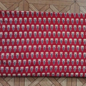 Algodón indio hecho a mano bloque impreso de la materia prima de la tela vestido tela - Product Image 1