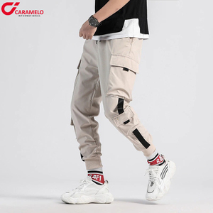 Pantalones Cargo para hombre, novedad de verano 2021, pantalones para correr negros, pantalones de chándal informales con cintura media, ropa informal estilo Hip Hop - Product Image 4