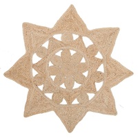 Nouveau tapis tressé à la main en jute et sisal, design étoile, personnalisable, ignifuge, adapté aux animaux domestiques, pour camping, voyage, maison, hôtel, fait main, lavable
