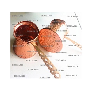 Meilleure qualité forme ronde thé cafetière cuivre martelé théière pot de service pour accessoires de cuisine - Product Image 2