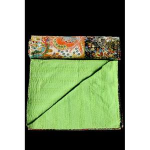 Couvre-lit réversible Kantha Vintage couette Style indien coton Gudari jeter literie Patchwork Technique belle couverture Kantha - Product Image 5