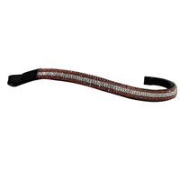 Bandeau cheval en cuir avec strass