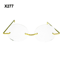 PLOMA Petites lunettes transparentes en plastique, vêtements de poupée, forme circulaire, jouet souple pour enfants, mini version Q, série DIY unisexe Lifestyle