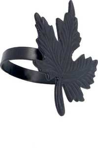 Ksn ที่ใส่แหวนผ้าเช็ดปากรูปใบไม้สำหรับงานแต่งงานทำจากสแตนเลสทนทานไม้หวายแก้วทองเหลืองพลาสติกอลูมิเนียมหนัง - Product Image 2