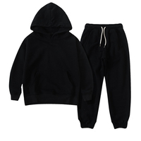 Ensemble de survêtement pour garçons et filles, sweat-shirt à capuche uni + pantalon de jogging, 2 pièces, 2 à 6 ans, vêtements d'automne pour enfants