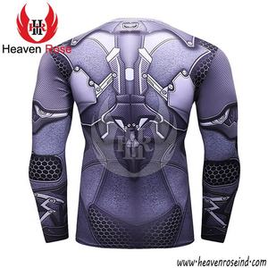 OEM de manga larga de moda seis paquetes 3D sublimación impresa diseño camisas Top estilo clásico Venta caliente Slim Fit Rash Guards - Product Image 5