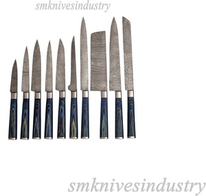 Bộ Dao Đầu Bếp Damascus 10 Món, Tay Cầm Tròn Kèm Bộ Đồ Da (Smk1487) - Product Image 2