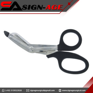 กรรไกรสแตนเลสอเนกประสงค์7.5 "กรรไกรพยาบาลผ้าพันแผลกรรไกรตัดใบมีดที่ปลอดภัยกรรไกรตัดโลหะด้วยมือ - Product Image 4