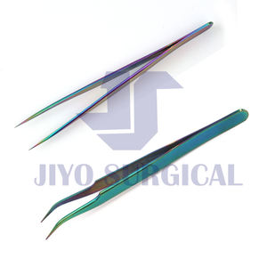 Venta al por mayor Super Sólido 11cm 14cm Fuente de alimentación manual Pinzas para extensión de pestañas Etiqueta privada Base de instrumentos quirúrgicos - Product Image 2