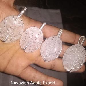 Hermoso colgante envuelto en alambre de forma ovalada de cuarzo rosa, colgante ovalado de la mejor calidad, colgantes de cristales de piedras preciosas - Product Image 6