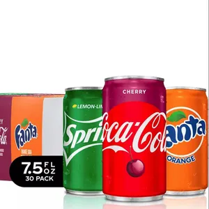 chiller coca cola Suppliers-Fanta โคคาโคล่าและสไปรท์มินิกระป๋องหลากหลายแพ็ค (แพ็ค30)