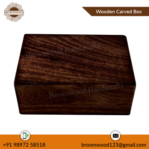 Caja de almacenamiento de madera de mango tallado de árbol de la vida Diseño artesanal premium Precio al por mayor del proveedor indio para vendedores en línea - Product Image 4