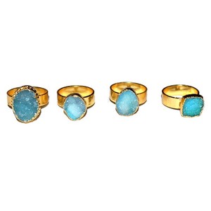 Supplier of Skyblue Druzy Agate <b>Ring</b> : Skyblue Druzy Agate <b>Ring</b> for Sale - Product Image 1