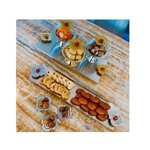 Ensemble de 2 plateaux à dessert en acier inoxydable faits à la main, de tailles et de formes différentes, au prix le plus bas - Product Image 1