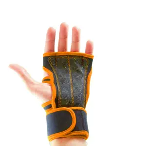 Adjustable Wrist Support Tightened & Loosened With Velcro Crossfit Gloves with Wrist Straps for Home Workouts Pull-ups WODs