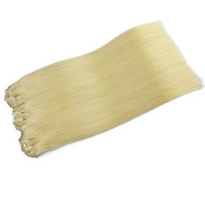 Extensions de cheveux humains vierges indiens Remy blondes 613, lisses, à double trame, tissées à la machine - Product Image 1
