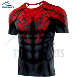 T-shirts de sport Rash Guard pour hommes avec logo personnalisé, respirants, confortables, manches courtes, couleur et taille personnalisées - Product Image 1
