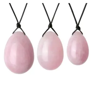 Yoni ovo de pedra natural de quartzo rosa, ovos em forma de pedra jade egg semi preciosa proteção de energia, exercício vaginal