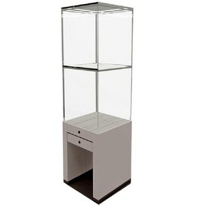 Mostrador <span class=keywords><strong>de</strong></span> Exhibición Moderno <span class=keywords><strong>de</strong></span> Acero Inoxidable y Vidrio <span class=keywords><strong>para</strong></span> Tienda en Centro Comercial - Product Image 4