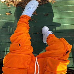 Pantalon de survêtement homme personnalisé taille haute en coton avec cordon de serrage, style cargo streetwear décontracté, coupe empilée - Product Image 4