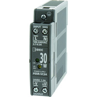 Alimentation à découpage en polycarbonate IDEC PS5R-VC24 30W 100-240V pour montage sur rail DIN fin, Japon