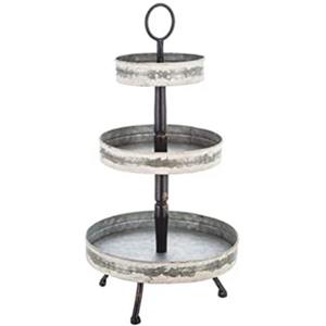 Modern Galvanized Perforated 3 <b>Tier</b> <b>Cake</b> Stand Round Shaped Metal Iron <b>Cake</b> Stand for Wedding Gift Modern - Product Image 6