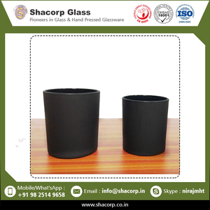 Verre à bougie de haute qualité à revêtement noir - Product Image 3
