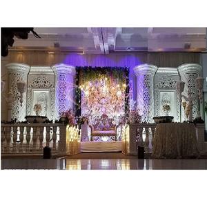 Decoración de escenario de boda de aspecto occidental, escenario de boda con temática blanca Victoria, Aladdín, decoración de escenario de boda - Product Image 1