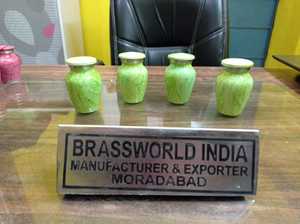 Recuerdo pequeño de latón clásico, urna de cremación, suministros funerarios, BRASSWORLD, INDIA - Product Image 5