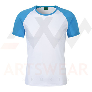 เสื้อยืดคอกลมสีตัดกันสำหรับผู้ชายเสื้อ2024คอกลมผ้าโพลีเอสเตอร์แห้งเร็วพิมพ์ลายได้ตามต้องการ - Product Image 2