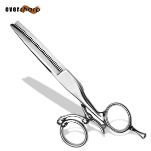 Eversharp Beauty Stainless Steel Hair <b>Thinning</b> Scissors 30 Teeth Sharp Tip Plastic Handle Long Right Handed <b>Mirror</b> Polish - Product Image 4