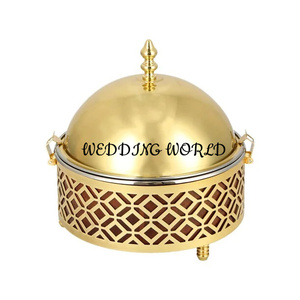 Diseñador Mother Of Pearl Hotpot Hotel Ware Diseñador hecho a mano Cazuela Forma redonda Utensilios de cocina de lujo Calentador de alimentos de metal - Product Image 6