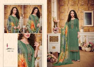 Última fiesta de diseño de desgaste del Festival de lino de algodón bordado anarkali mayorista Kurti con Palazzo dupatta conjuntos completos nueva ropa - Product Image 5