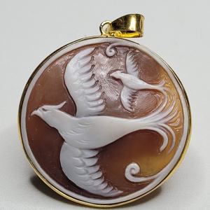 Haute qualité 20mm Quartz naturel coquille pierre précieuse coupe lisse ovale Sardonix camée Design classique sculpté à la main pierres précieuses en vrac - Product Image 1