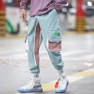 Pantalones de chándal para hombre, ropa de calle, pantalones de lino de tubo a la moda, largos, con cordón, informales, nuevos - Product Image 2