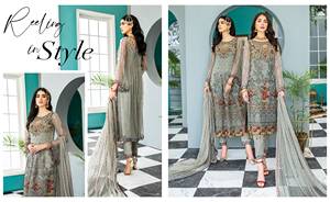 Ropa de fiesta para mujer de alta calidad gasa Salwar Kameez último traje étnico indio paquistaní para mujer adultos vestido de mujer fiestas - Product Image 2