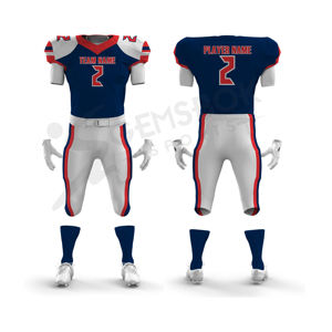 Vente en gros Uniformes de football américain pour hommes respirants à séchage rapide Conceptions personnalisées Uniformes sublimés grande taille - Product Image 1