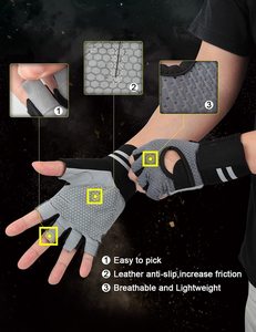 Guantes de entrenamiento hechos a medida para hombres y mujeres con muñequera para gimnasio y deportes, venta al por mayor de fábrica - Product Image 2